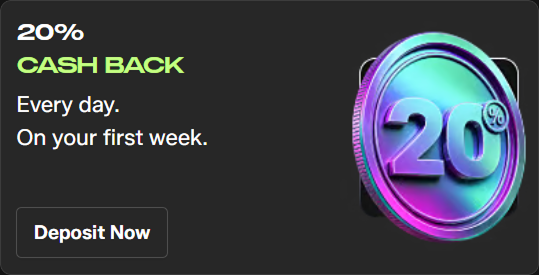 Twenty percent cashback with coin